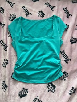Blue crop top size xs