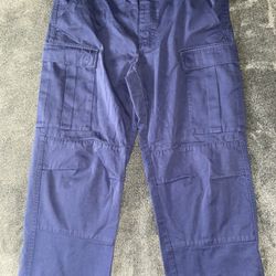 Navy wide cargo pants 
