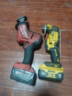 Milwaukee hacksaw with 5.0Ah y dewalt 20v or oscillating los dos por