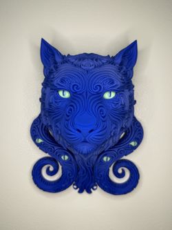 Panther Beast Wall Art | 3D Printed Wall Decor