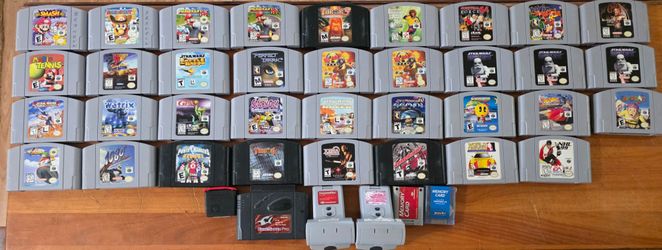 Nintendo 64 N64 Video Games Smash Bros, Mario Kart, Banjo etc