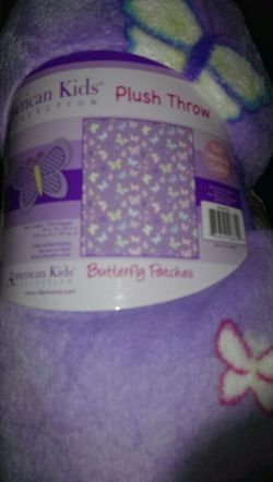 American kids plush throw.