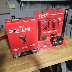 Milwaukee Fuel 1/2 Inch Impact W/ Friction Ring Mid Torque With 5.0 Battery And Charger