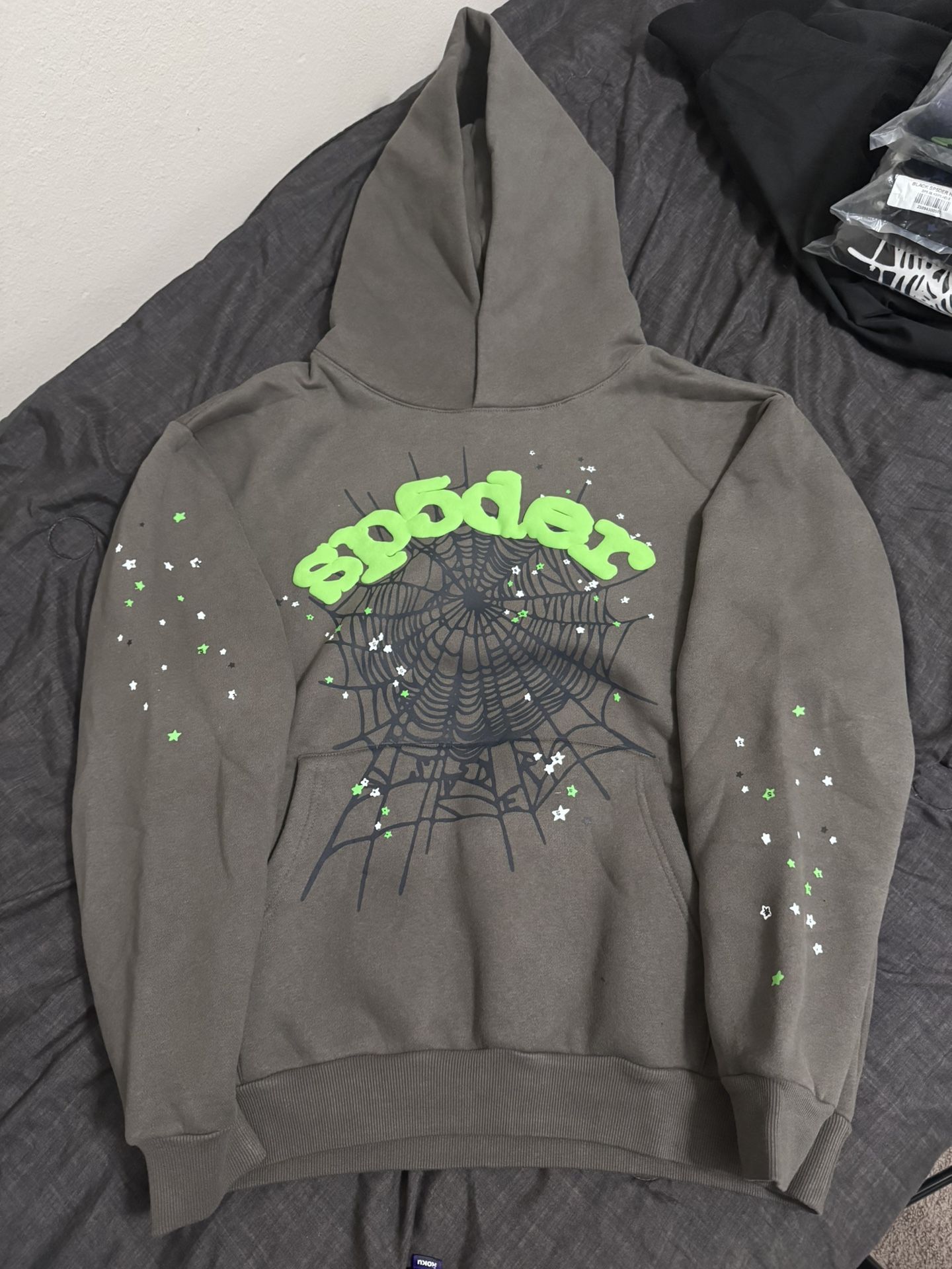 Sp5der Wait Web Hoodie 'Slate Grey'