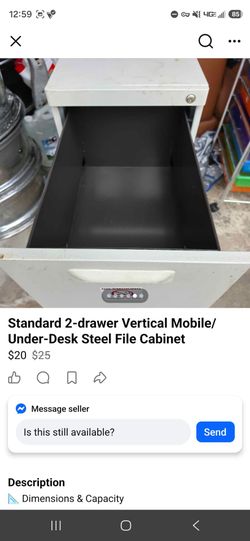 Standard 2-drawer Vertical Mobile/Under-Desk Steel File Cabinet