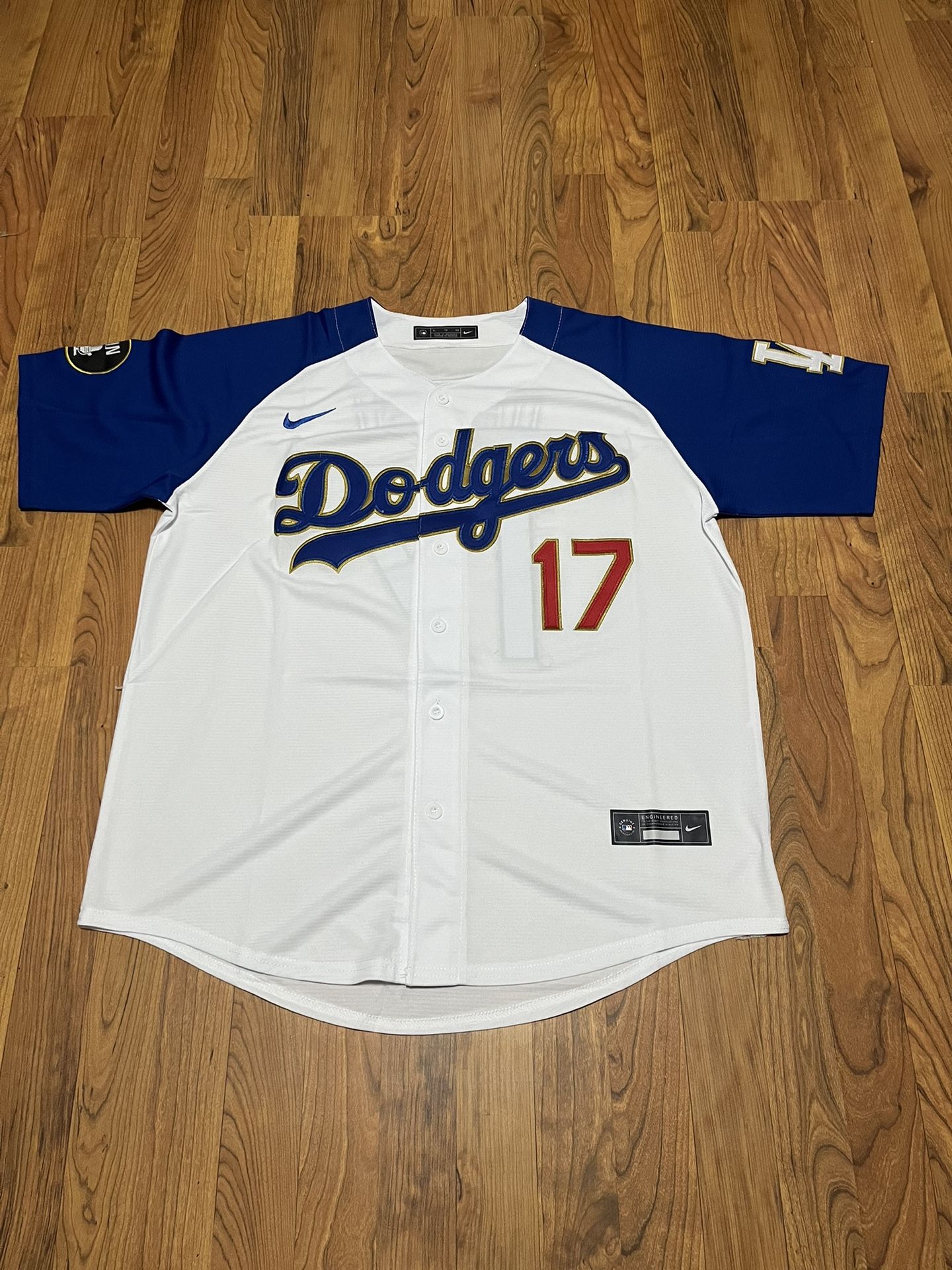 Los Angeles Dodgers Stitched White and Gold Shohei Ohtani Jerseys