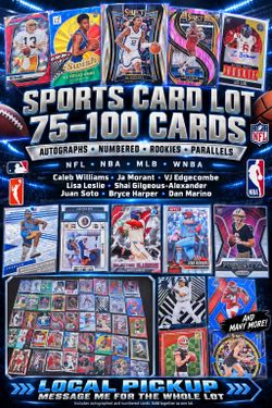75–100 Sports Cards Lot 🔥 Autos, Numbered, Rookies & Stars