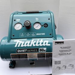 Makita MAC210Q Quiet Series, 1 HP, 2 Gallon, Oil-Free, Electric Air Compressor