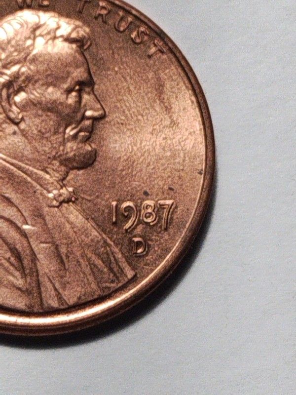 1987 Doubling On Date Doubling On D Mint.