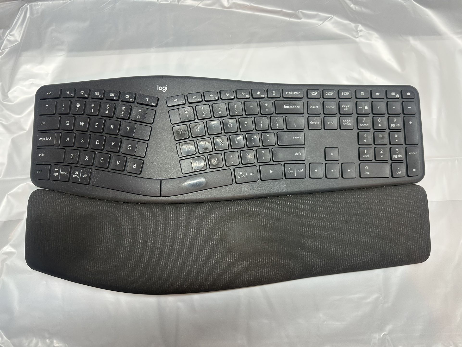Logitech Ergo K860 wireless ergonomic keyboard.