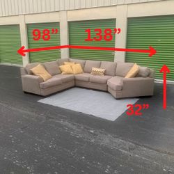 Grey Sectional Couch Set Local Delivery 