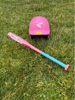 Girls baseball/tball helmet and bat combo
