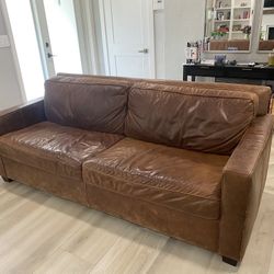West Elm Leather sofa