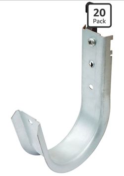 Abeicy 20 Pack 4" Heavy Duty J Hook, Wire Support J-Hook with W Clip for Hanging Cable & Wire Management to Ceiling Grid & Threaded Rod