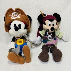Disney Parks Pirates of the Carribeans Plush Toys Mickey Mouse