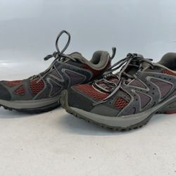 Oboz Flash Hiking Boots Size 8 Red & Gray Used Condition