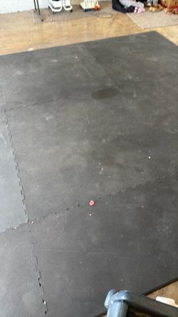 9 tile work out mat square