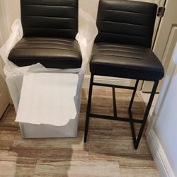 2, Rivet Decatur Modern Kitchen Bar Stools, 41"H