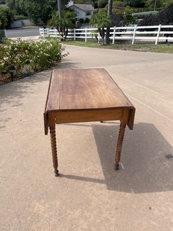 Antique Drop Leaf Table Solid Wood
