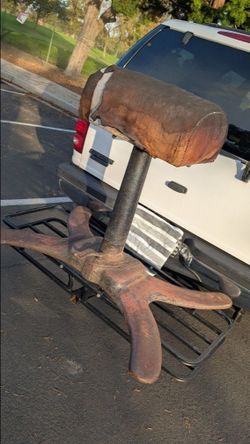Antique Pommel Horse By Medart Cast Iron Base Vintage Gymnasium Equipment Gymnastics Display Piece