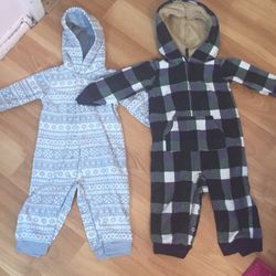 Carter's very cute outfits! Light blue size 9months and dark blue with green size 18 months!!! Gently used and in very good condition! OBO!!!