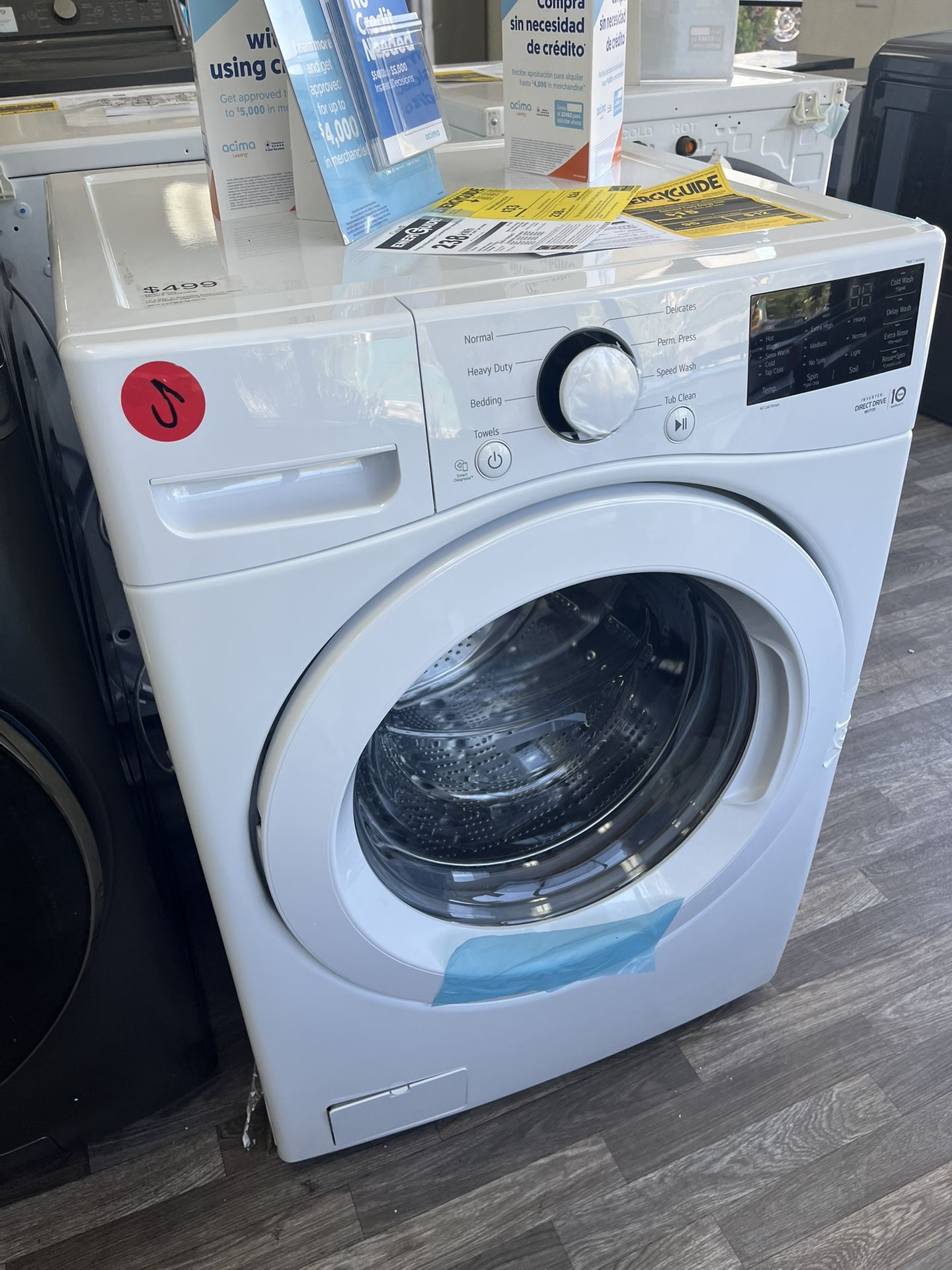 $499 LF 5.0 Cu Ft Front Load Washer, Includes One Year Warranty