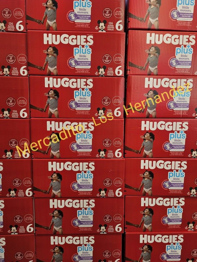 Huggies Size 6 Little Movers 126 Pañales Diapers❗️Nuevos Firm Price