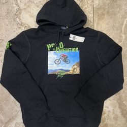 Polo Ralph Lauren Men’s Expedition Graphic Fleece Hoodie Voyager Black Size Medium 