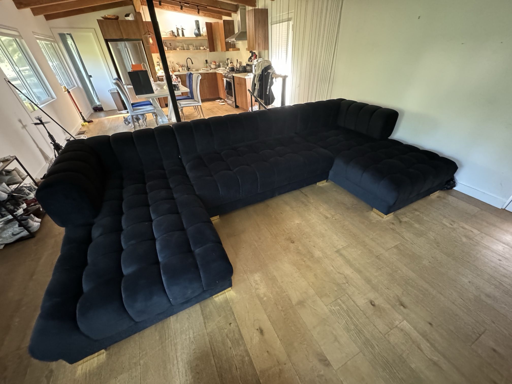 Black Bubble Couch + Ottoman