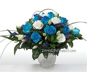 Blue roses! Rosas azules y blancas