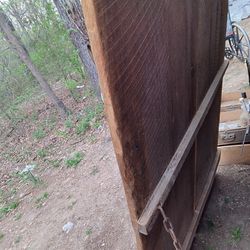 Old Solid Barn Wood Sliding Door With Tracks