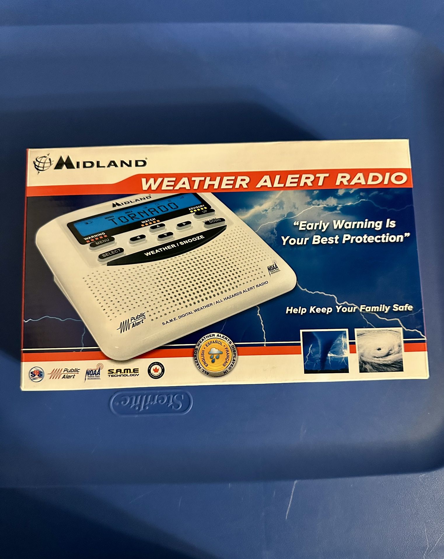 Midland Weather Alert Radio WR-120EZ Early Warning Protection Hazard Alert -NEW