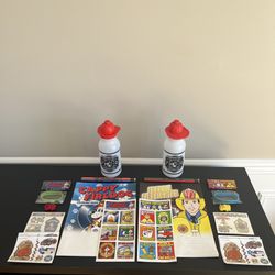Fire Safety Bottle Kit 2 Count Junior Firefighter Cappy Firedog Freddie