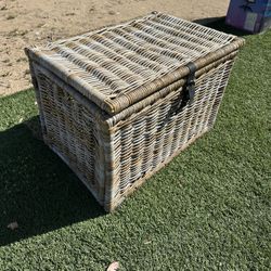 Ashley Furniture Wicker Chest For Storage (Household)