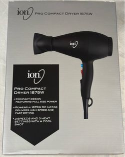 ION Pro Compact Hair Dryer – 1875W Full Size Power