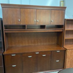 National credenza with hutch 