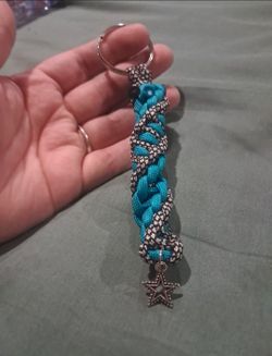 Paracord Keychain with Star Charm