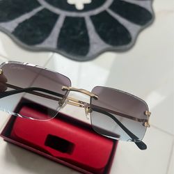 Designer Sunglasses with blue and black lenses