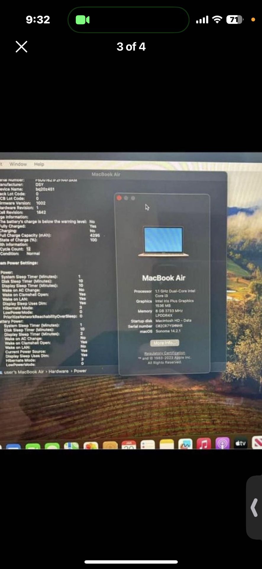 2020  MacBook Air Almost New In Box