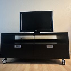 IKEA Brimnes TV Stand with 32” Sony TV