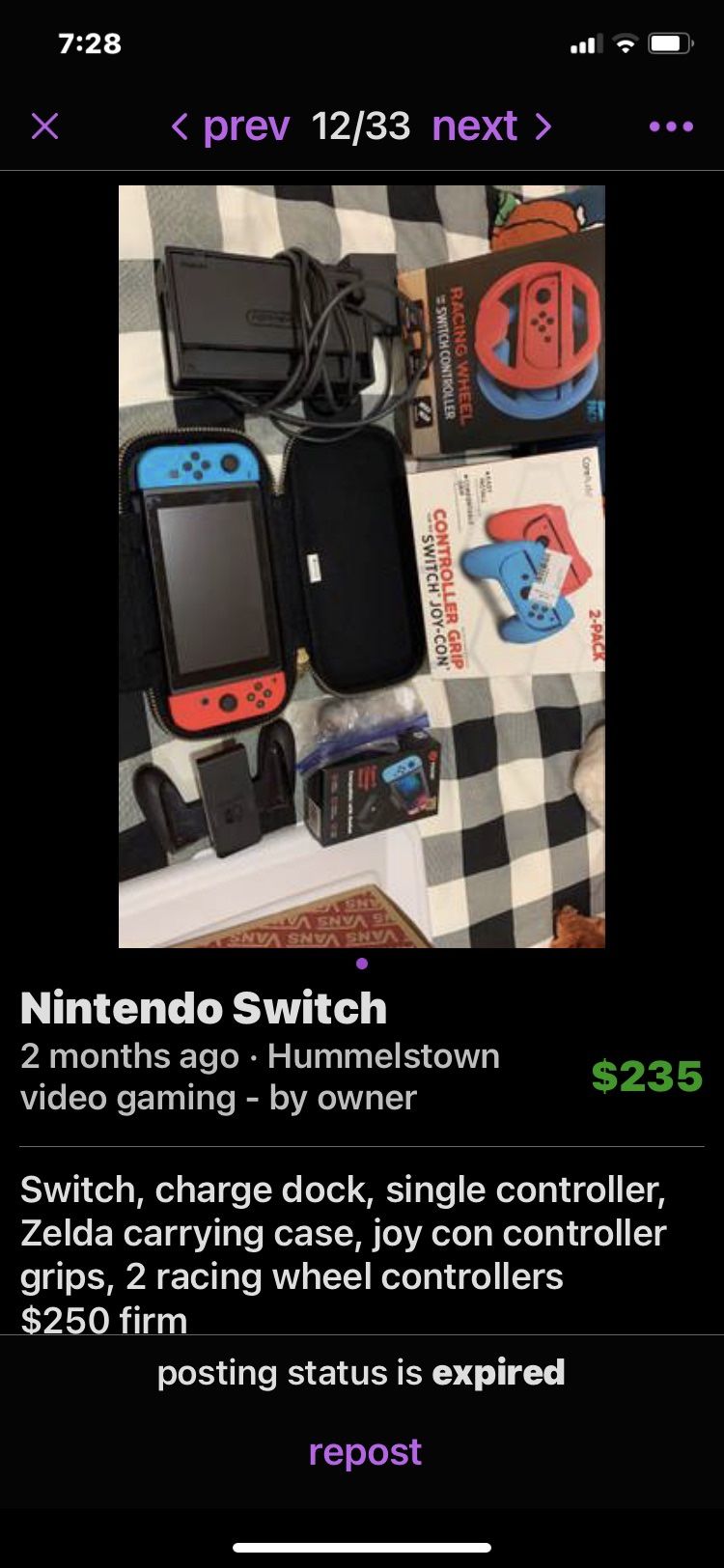 Nintendo Switch with Accessories 