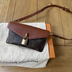 Louis Vuitton Padlock on Strap Shoulder Bag Monogram Canvas and Leather - Caramel Brown