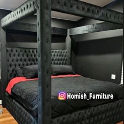 New In Box King Bed Frame With New Mattress (Read Description Below)