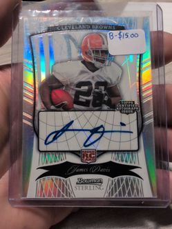 James Davis rookie autographed numbered card