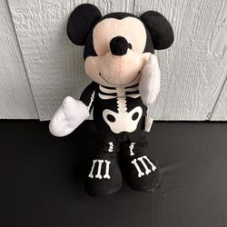 Mickey Mouse skeleton animated plush