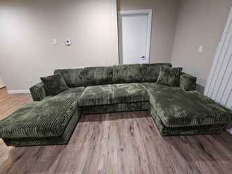 Green Corduroy Couch