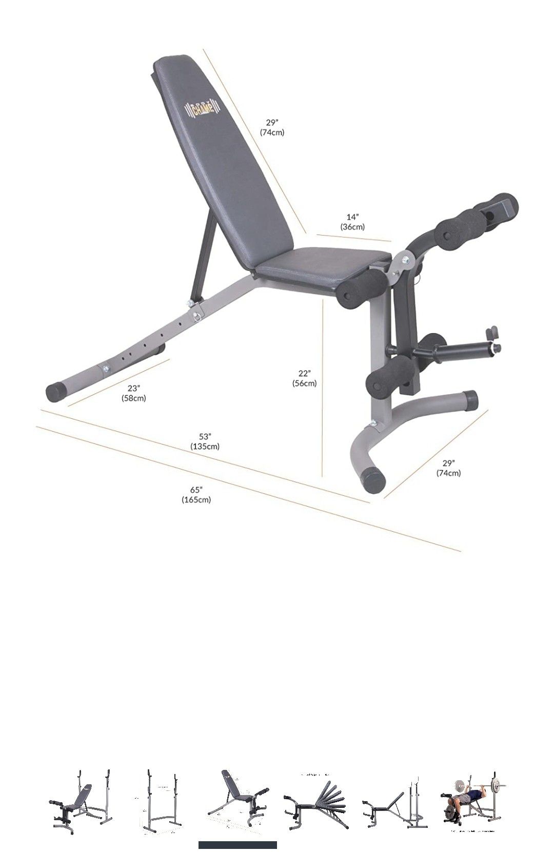 Combo weight bench including leg curl and ext