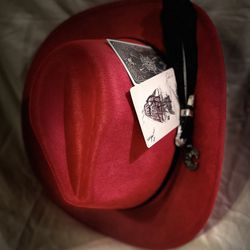 ♦️The Red Cowboy ♠️Joker🃏Hat♣️ One size fits all Unisex Cowboy Hat