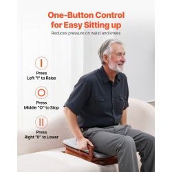 VEVOR Electric Seat Assist Lifting Cushion, 200lb Capacity, up to 34° Chair Lift Assist
