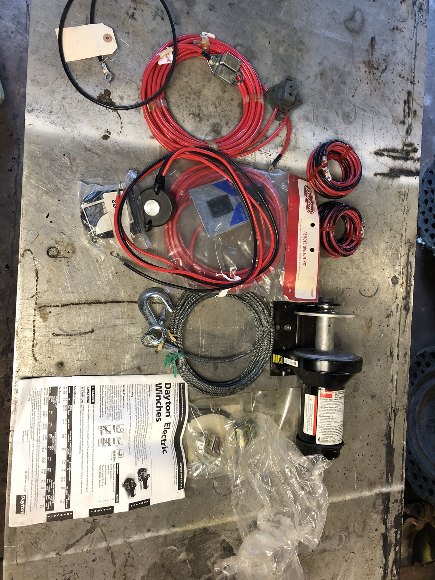 2000lb Dayton winch kit